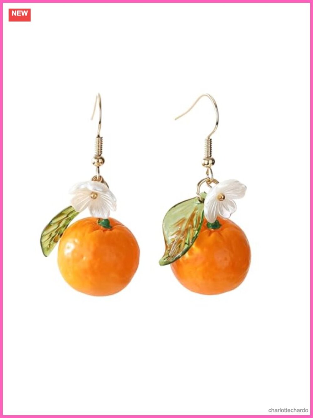 Fruit Dangle Earrings Set Banana Lemon Strawberry Avocado Resin Enamel